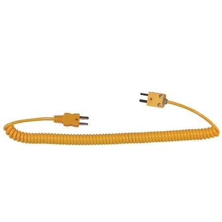 Digi-Sense Type-K, Coiled Ext Cable, Male Mini Conn 93785-12